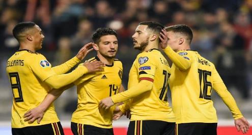 هازارد يقود بلجيكا لعبور روسيا بثلاثية في تصفيات يورو 2020